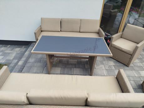 Zestaw mebli technorattanowych z 2 sofami Cofete Grande – Natural