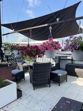 Zestaw mebli technorattanowych z regulowanymi fotelami Laritto Dining - Antracite