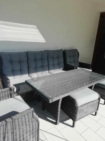 Zestaw mebli technorattanowych z regulowanymi fotelami Laritto Dining - Antracite