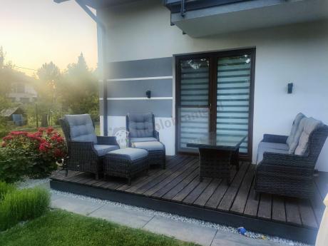 Zestaw mebli technorattanowych z regulowanymi fotelami Laritto Dining - Antracite