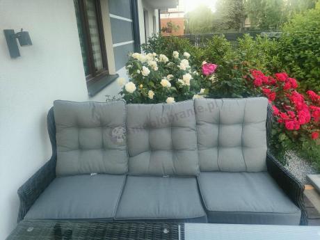 Zestaw mebli technorattanowych z regulowanymi fotelami Laritto Dining - Antracite