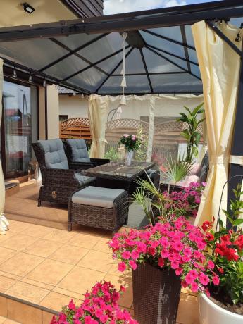 Zestaw mebli technorattanowych z regulowanymi fotelami Laritto Dining - Antracite