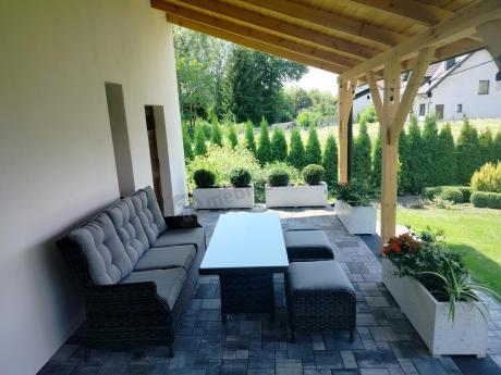 Zestaw mebli technorattanowych z regulowanymi fotelami Laritto Dining - Antracite