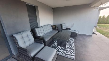 Zestaw mebli technorattanowych z regulowanymi fotelami Laritto Dining - Antracite