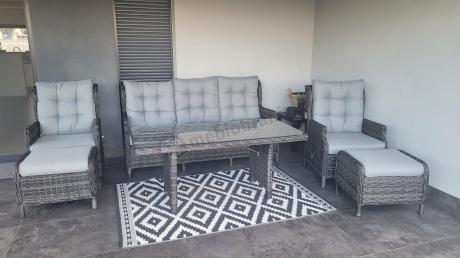 Zestaw mebli technorattanowych z regulowanymi fotelami Laritto Dining - Antracite