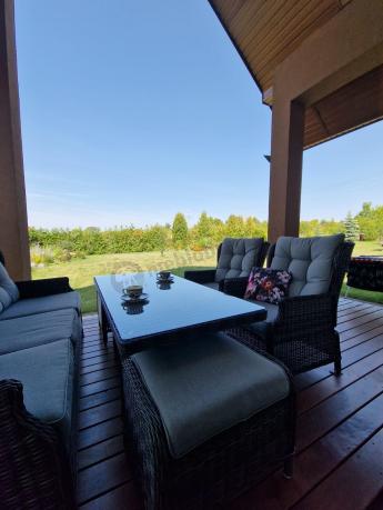 Zestaw mebli technorattanowych z regulowanymi fotelami Laritto Dining - Antracite