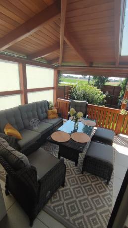 Zestaw mebli technorattanowych z regulowanymi fotelami Laritto Dining - Antracite