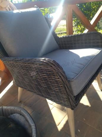 Zestaw mebli technorattanowych z sofą 184cm Cioso - Antracyt