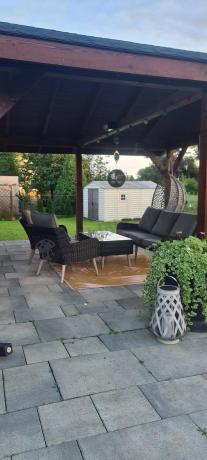 Zestaw mebli technorattanowych z sofą 184cm Cioso - Antracyt