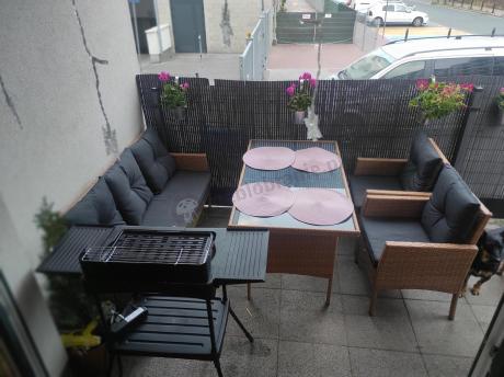 Zestaw mebli z technorattanu na taras Torino Dining – Yellow