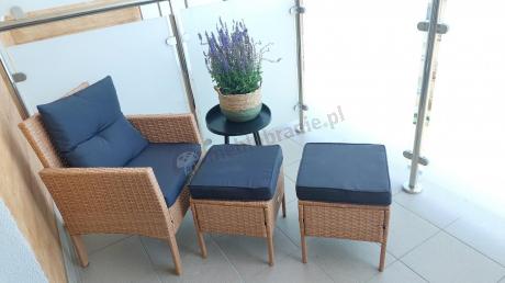 Zestaw mebli z technorattanu na taras Torino Dining – Yellow