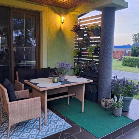 Zestaw mebli z technorattanu na taras Torino Grande – Naturalne, boho
