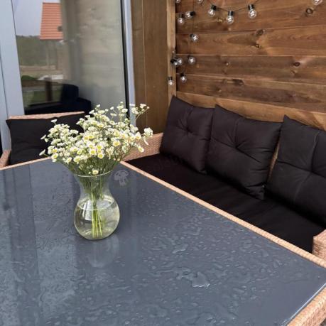 Zestaw mebli z technorattanu na taras Torino Grande – Naturalne, boho
