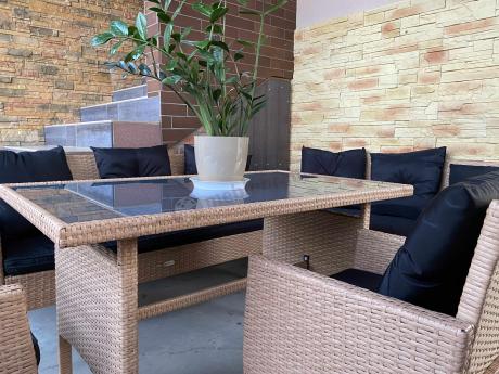 Zestaw mebli z technorattanu na taras Torino Grande – Naturalne, boho