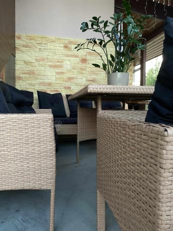 Zestaw mebli z technorattanu na taras Torino Grande – Naturalne, boho