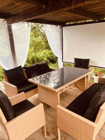 Zestaw mebli z technorattanu na taras Torino Grande – Naturalne, boho