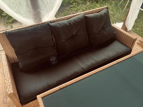 Zestaw mebli z technorattanu na taras Torino Grande – Naturalne, boho