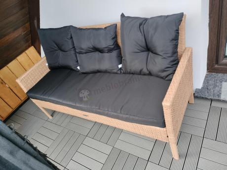 Zestaw mebli z technorattanu na taras Torino Grande – Naturalne, boho