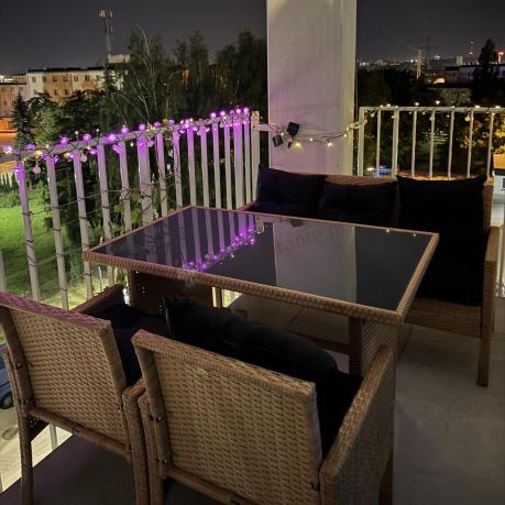 Zestaw mebli z technorattanu na taras Torino Grande – Naturalne, boho