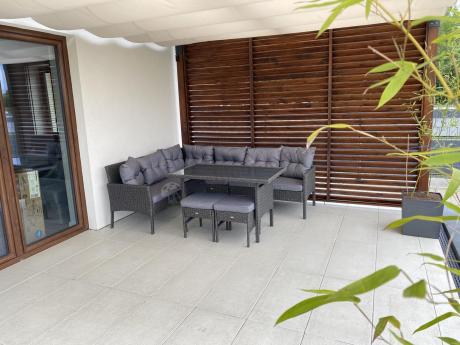 Zestaw narożnik ogrodowy z wysokim stołem Perata Corner – Anthracite