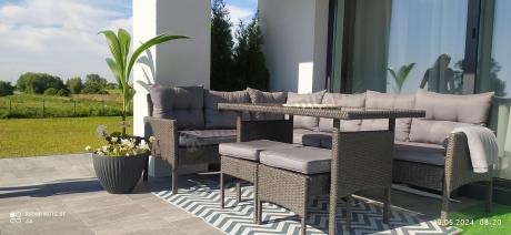 Zestaw narożnik ogrodowy z wysokim stołem Perata Corner – Anthracite