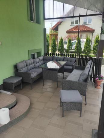 Zestaw narożnik ogrodowy z wysokim stołem Perata Corner – Anthracite