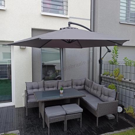 Zestaw narożnik ogrodowy z wysokim stołem Perata Corner – Anthracite