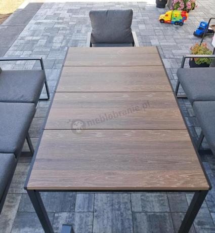 Zestaw obiadowy do ogrodu z dwiema sofami Panaon Grande Prime DG