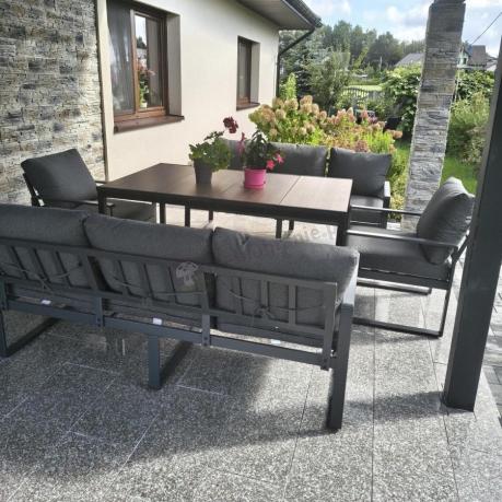 Zestaw obiadowy do ogrodu z dwiema sofami Panaon Grande Prime DG