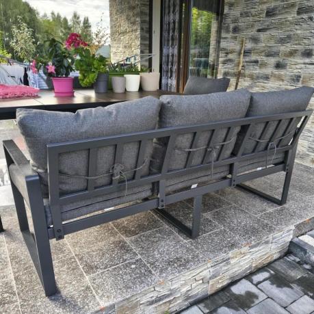 Zestaw obiadowy do ogrodu z dwiema sofami Panaon Grande Prime DG