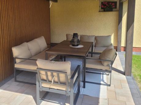 Zestaw obiadowy na taras z dwiema sofami Panaon Grande Prime WB