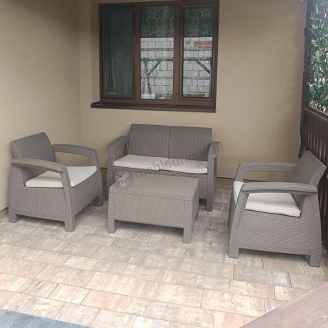 Zestaw ogrodowy Corfu Set Cappuccino Keter Curver