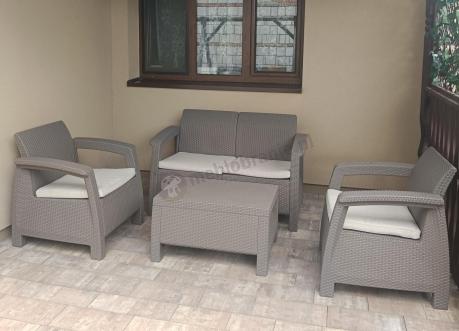 Zestaw ogrodowy Corfu Set Cappuccino Keter Curver