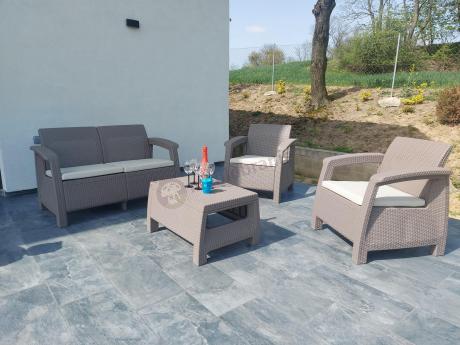 Zestaw ogrodowy Corfu Set Cappuccino Keter Curver