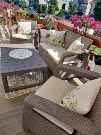 Zestaw ogrodowy Corfu Set Lyon Cappuccino Keter Curver