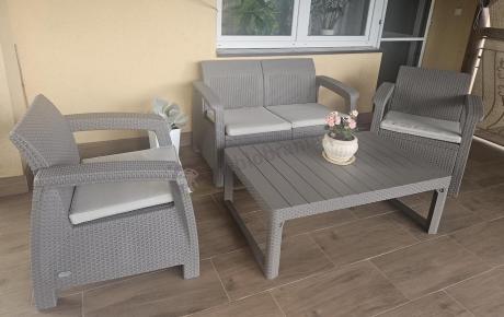 Zestaw ogrodowy Corfu Set Lyon Cappuccino Keter Curver