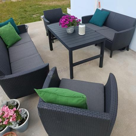Zestaw ogrodowy dla 7 osób Meblobranie STL grafitowy