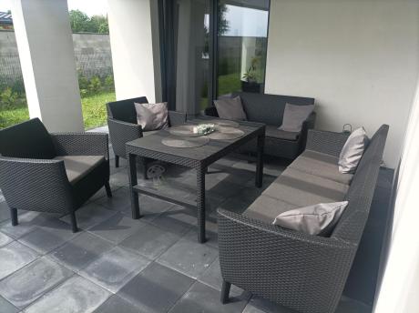 Zestaw ogrodowy dla 7 osób Meblobranie STL grafitowy