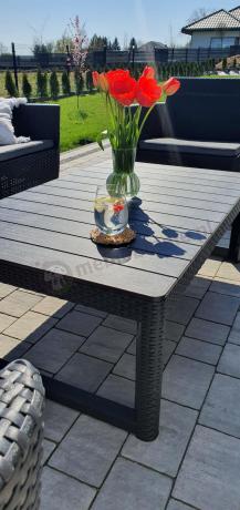 Zestaw ogrodowy dla 7 osób Meblobranie STL grafitowy