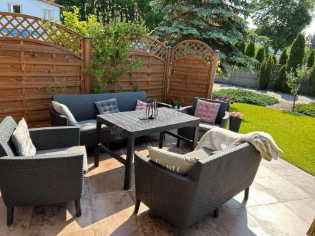 Zestaw ogrodowy dla 7 osób Meblobranie STL grafitowy