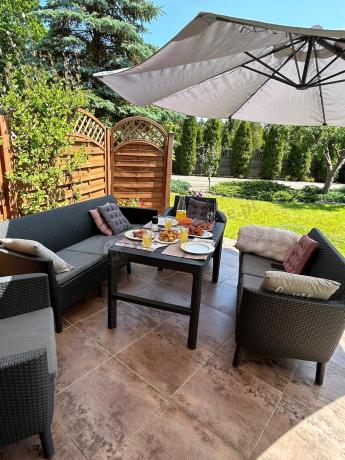 Zestaw ogrodowy dla 7 osób Meblobranie STL grafitowy