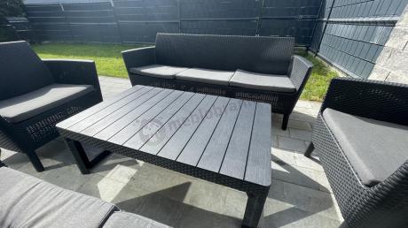 Zestaw ogrodowy dla 7 osób Meblobranie STL grafitowy