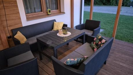 Zestaw ogrodowy dla 7 osób Meblobranie STL grafitowy