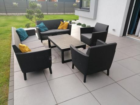 Zestaw ogrodowy dla 7 osób Meblobranie STL grafitowy