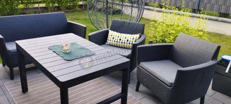Zestaw ogrodowy dla 7 osób Meblobranie STL grafitowy