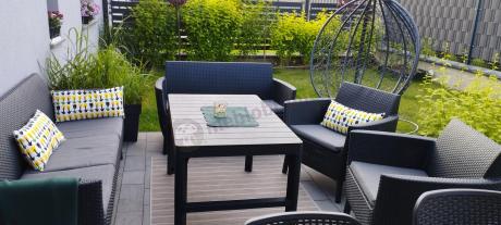 Zestaw ogrodowy dla 7 osób Meblobranie STL grafitowy