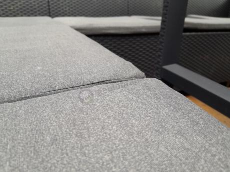 Zestaw ogrodowy dla 8 osób narożnik Nedler VI, stół podnoszony i dwa fotele - grafit