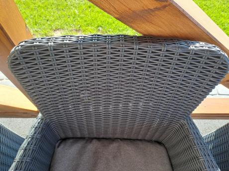 Zestaw ogrodowy dla 8 osób stół + fotele Meblobranie TG8 grafit