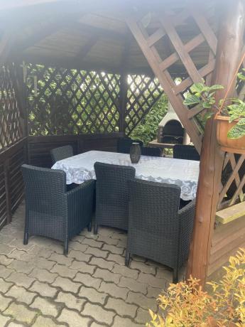 Zestaw ogrodowy dla 8 osób stół + fotele Meblobranie TG8 grafit