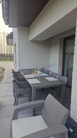 Zestaw ogrodowy dla 8 osób z dużym stołem Meblobranie EJD8 cappuccino